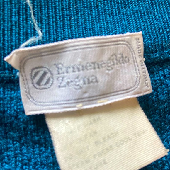 Vintage Ermenegildo Zegna Teal Cashmere Sweater - Picture 5 of 5